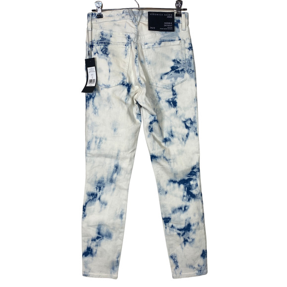 Veronica Beard Debbie Skinny High Rise Bleached Jeans Women 26 Secret PocketsNWT - Picture 5 of 13